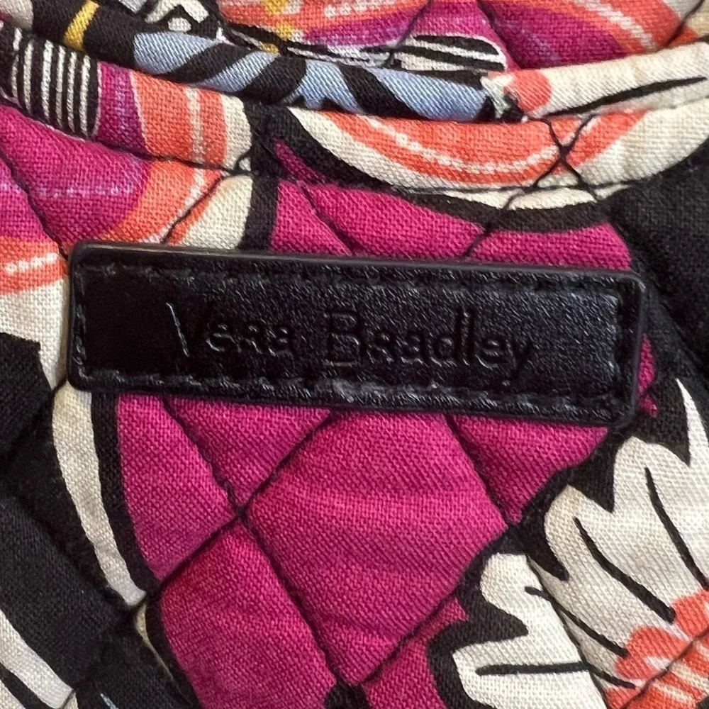 Vera Bradley Floral Print Shoulder Bag Color Black, Pink, Purple, Yellow, Blue